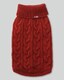 image 1 of Cable Knit Pullover Dog Jumper - Brick