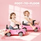 image 8 of HOMCOM Ride on Car Baby Toddler Walker Foot to Floor Sliding Car Slider with Horn Music Working Lights Storage for 1.5 - 3 Years Old, Pink