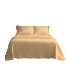 Microfibre Soft Touch Flat Sheet Plain Dyed Bed Linen Brown | Brown | Latte | Super King