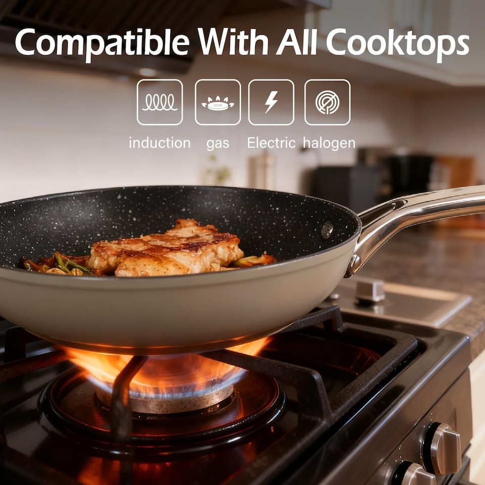 image 1 of Alivio 10Pc Aluminum Alloy Cookware Set Non-Stick & Easy to Clean