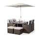image 6 of Giardino 4 Seater Rattan Cube Dining Set | Brown | Brown