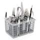 image 10 of SPARES2GO Universal Dishwasher Cutlery Basket Removable Handle Grey 225mm