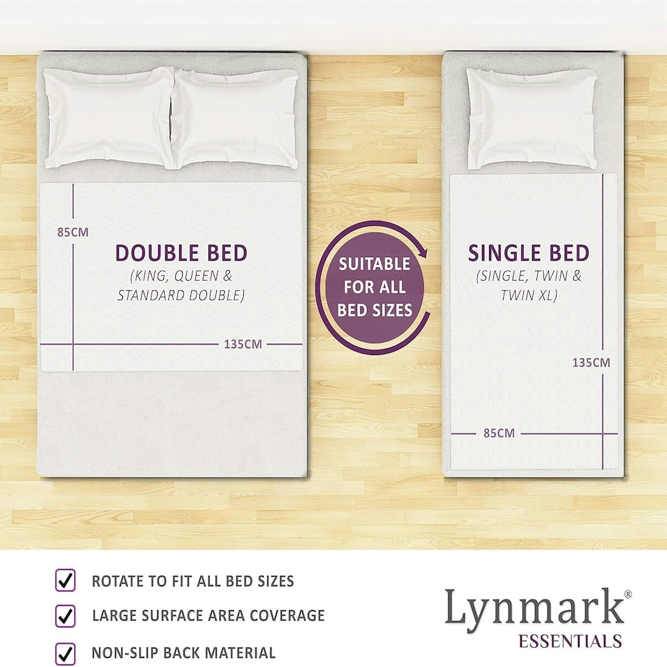 image 1 of Incontinence Bed Pads Non Slip - Extra Heavy Absorbency Washable Bed Sheets, Soft Cotton Waterproof Mattress Protector, Bed Wetting Mats, Double Size Absorbs 2L White | 2 pack | Double