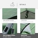 image 4 of Outsunny 3 Man Camping Tent with Porch and Weather-Resistant Rainfly, Green