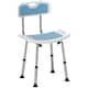 image 1 of HOMCOM Shower Stool for Elderly Disabled Adjustable Shower Stool Light Blue