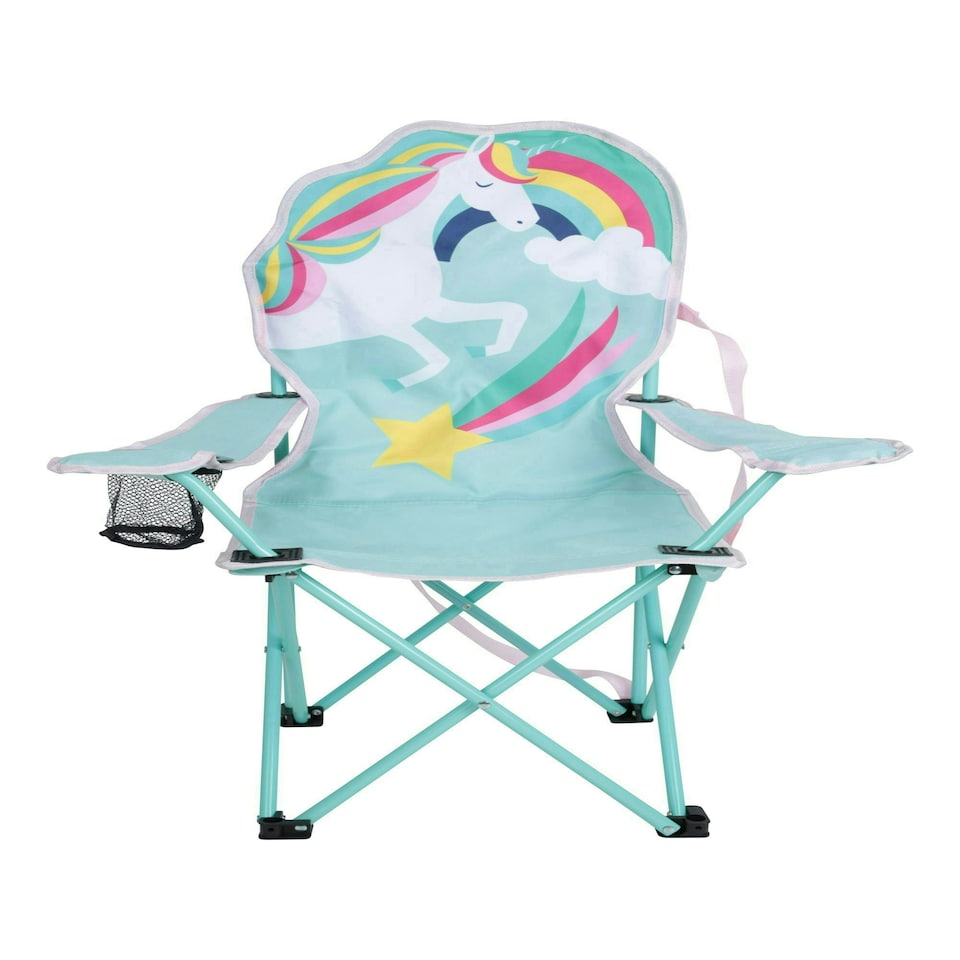 image 1 of Mountain Warehouse Kids Mini Character Chair with Cup Holder Outdoor Furniture Blue | Turquoise
