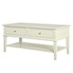 image 2 of Franklin Coffee Table with 2 Drawers White White | White