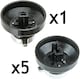 image 2 of SPARES2GO Control Knob for Stoves Newhome Oven Cooker (Pack of 6 Knobs)