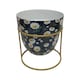 image 1 of Flower Print Design Planter on Stand - L13 x W13 x H13 cm Blue