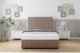 image 1 of Sloomy Kingsley Mink Plush Divan Bed With Mattress 2 Drawers Footend With 54" Floor Standing Headboard & 12" Matching Footboard 6' Super King | Brown | Mink | Super King | 1