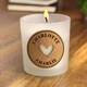image 2 of Personalised Heart Cork Label Candle Jar Clear