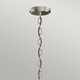 image 3 of Kichler Roux Cylindrical Pendant Ceiling Light Brushed Nickel