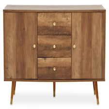 Interiors by Premier Functional Sideboard, Intricate Detailing Two Door Sideboard, Sturdy And Durable Industrial Sideboard Brown