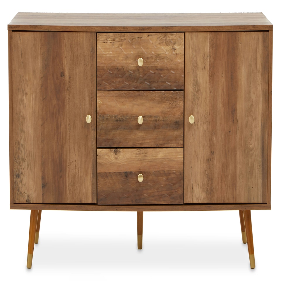 image 1 of Interiors by Premier Functional Sideboard, Intricate Detailing Two Door Sideboard, Sturdy And Durable Industrial Sideboard Brown