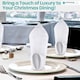 image 7 of 10pcs White Christmas Napkins Cloth Dinner Table Napkins - 20 x 20 Inch