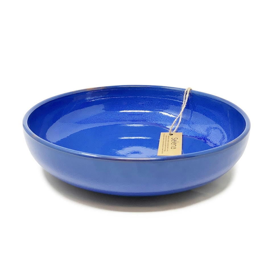 image 1 of Verano Spanish Ceramics Selena Glazed Large Bowl - 27cm Blue | Blue | 1