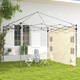 image 2 of Outsunny Gazebo Side Panel, Canopy Sidewall Panel with 4 Mesh Bags and 2 Storage Pockets for 3 x 3 m Straight Leg Pop Up Gazebos, 1 Pack Sidewall Only, Beige
