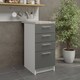 image 2 of JD Greta Kitchen Base Drawer Unit 400mm Cabinet With Fronts 40cm Grey Matt with Worktop