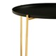 image 2 of Interiors by Premier Black Finish Round Top Side Table Black