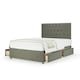 image 1 of Neptune Spring Slate Linen 4 Drawer Divan Set And Lona Headboard King Size