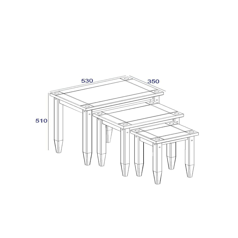 image 1 of Corona Grey, Nest Of Tables Grey