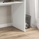 image 8 of HOMCOM Modern Computer Desk, Home Office Table, Small Writing Desk with Storage Shelf, 90 x 50cm, White Wood Grain