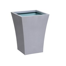 Primrose Zinc Galvanised Silver Flared Square Planter Pot 38cm x 25cm