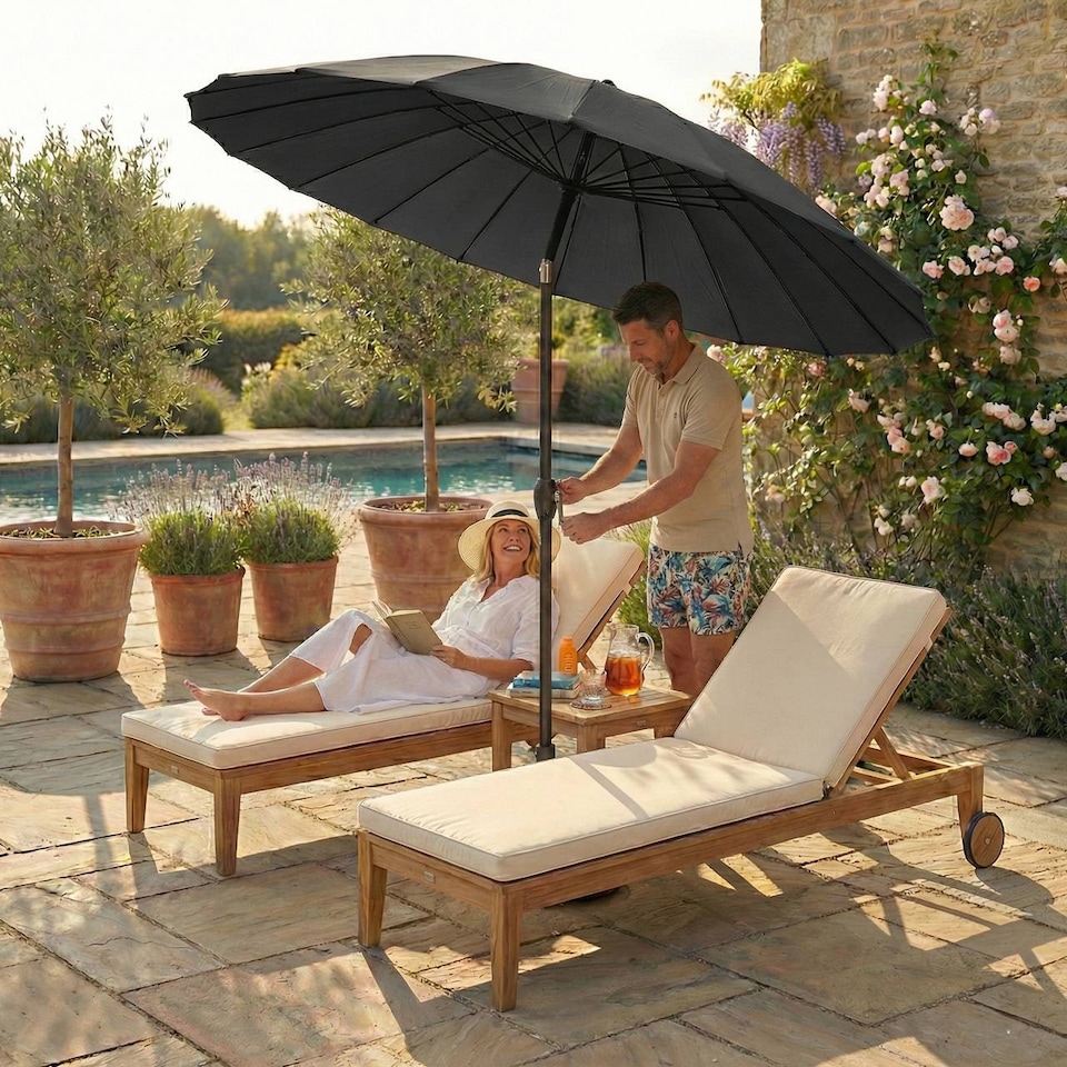 image 1 of 300cm Round Shanghai Parasol Umbrella | Multi | 1