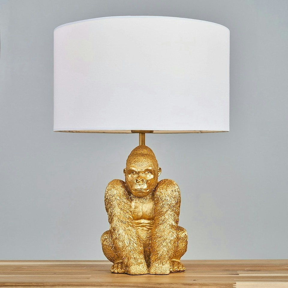 image 1 of ValueLights Gus Gorilla Gold Table Lamp