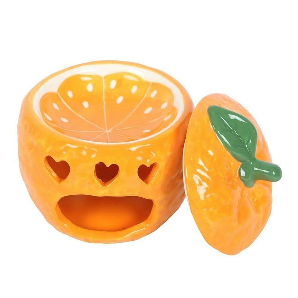image 1 of Something Different Tutti Frutti Orange Oil Burner - Orange/White/Green - One Size