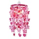 image 1 of ValueLights Pink Children's Hearts And Butterflies Pendant Shade | Pink