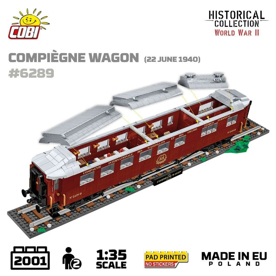 image 1 of Compiegne wagon brick model 1940 - COBI 6289 - 2030 bricks