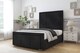 image 2 of Sloomy Lancaster Black Naples Bed Frame With Mattress With 50" Upholstered Headboard 5' King