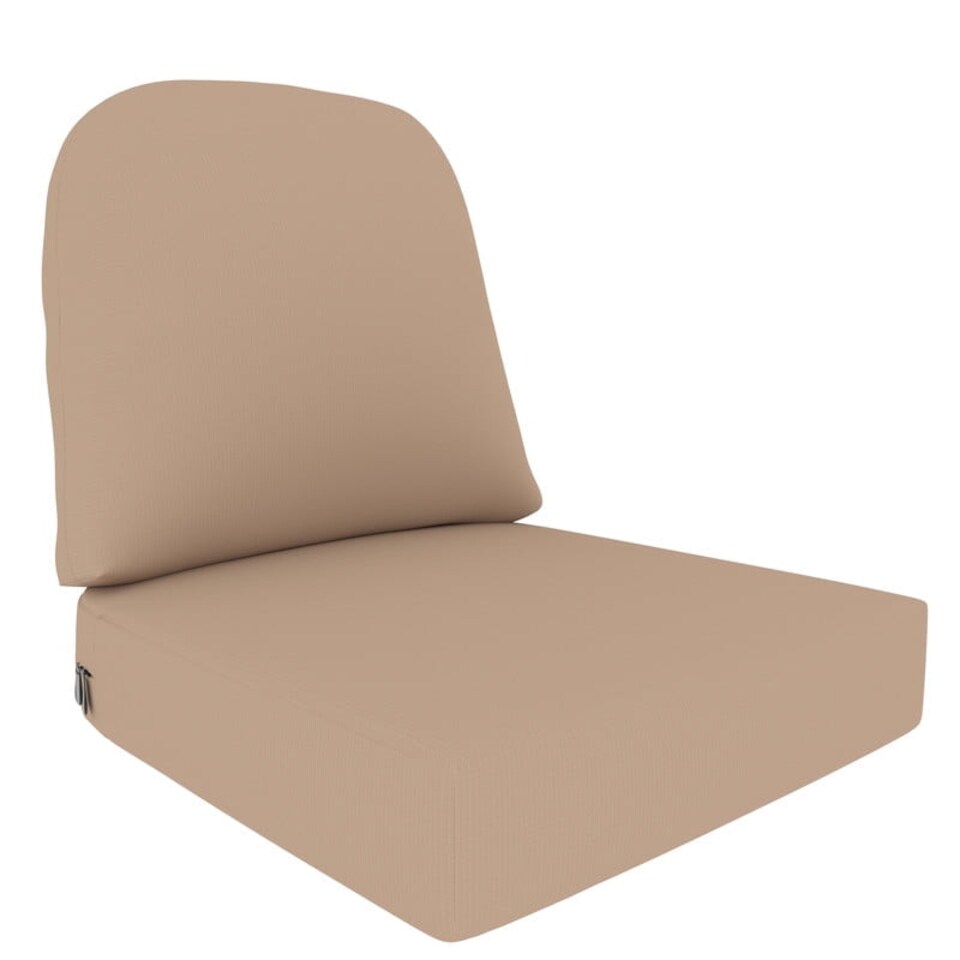 image 1 of Covers&All Outdoor 5 in Seat / Back Cushion with Highly Durable Cover Rite Fabric, 22 in W x 24 in L x 5 in Thick, Beige