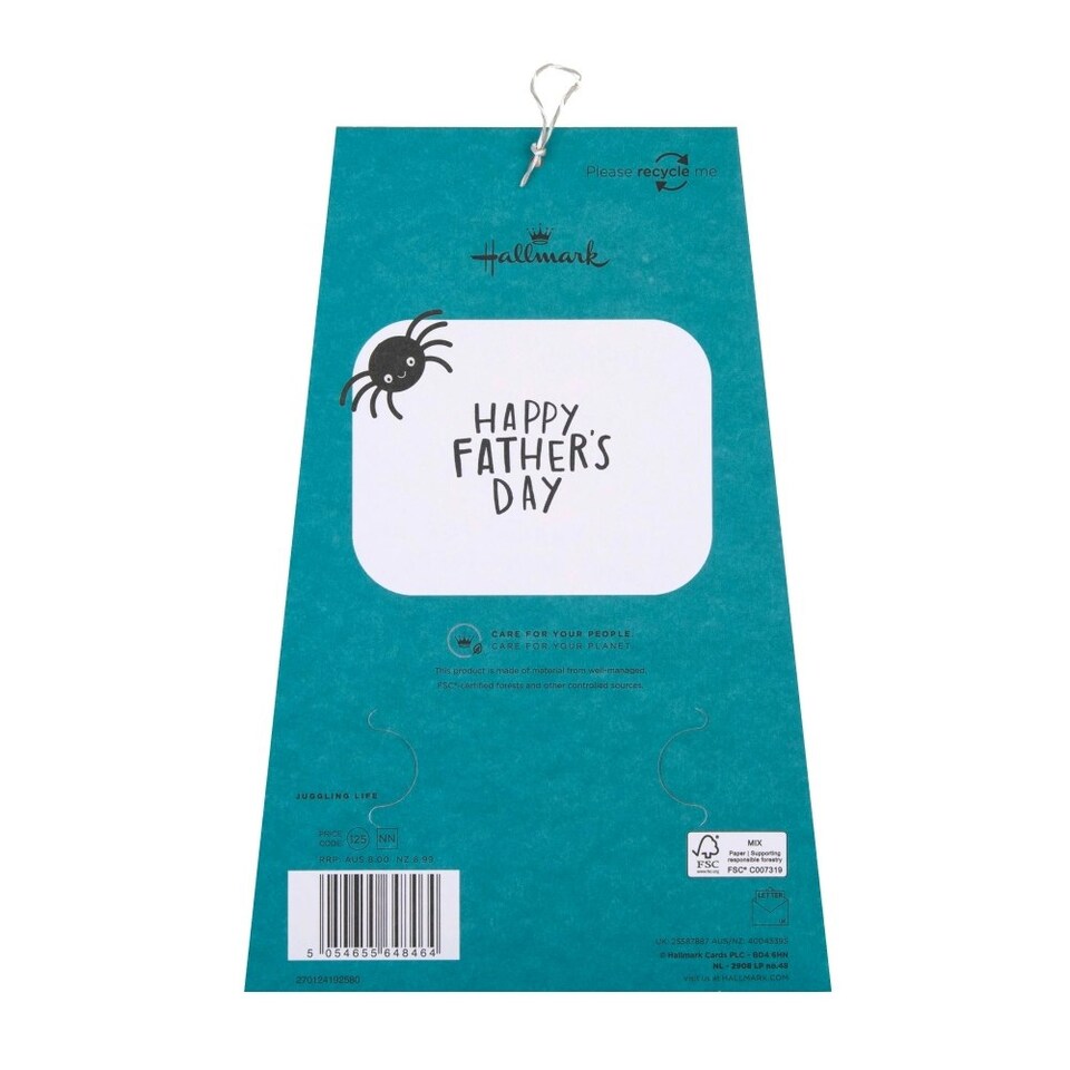 image 1 of 3D & Pop-Up Spider Catcher Design Father's Day Card