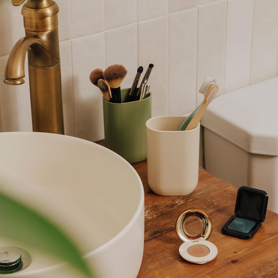 image 1 of COSMIC Toothbrush holder White Wall/Freestand Compatible with ALIFE Collection