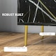 image 5 of HOMCOM Modern Bedside Table with Drawer and Open Shelf Black Marble Effect