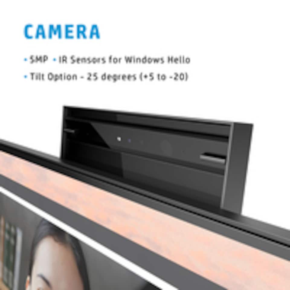 image 1 of HP E24mv G4 FHD Conferencing Monitor, 60.5 cm (23.8"), 1920 x 1080 pixels, Full HD, LCD, 5 ms, Black, Silver | Black | Black, Silver | 52.7 cm