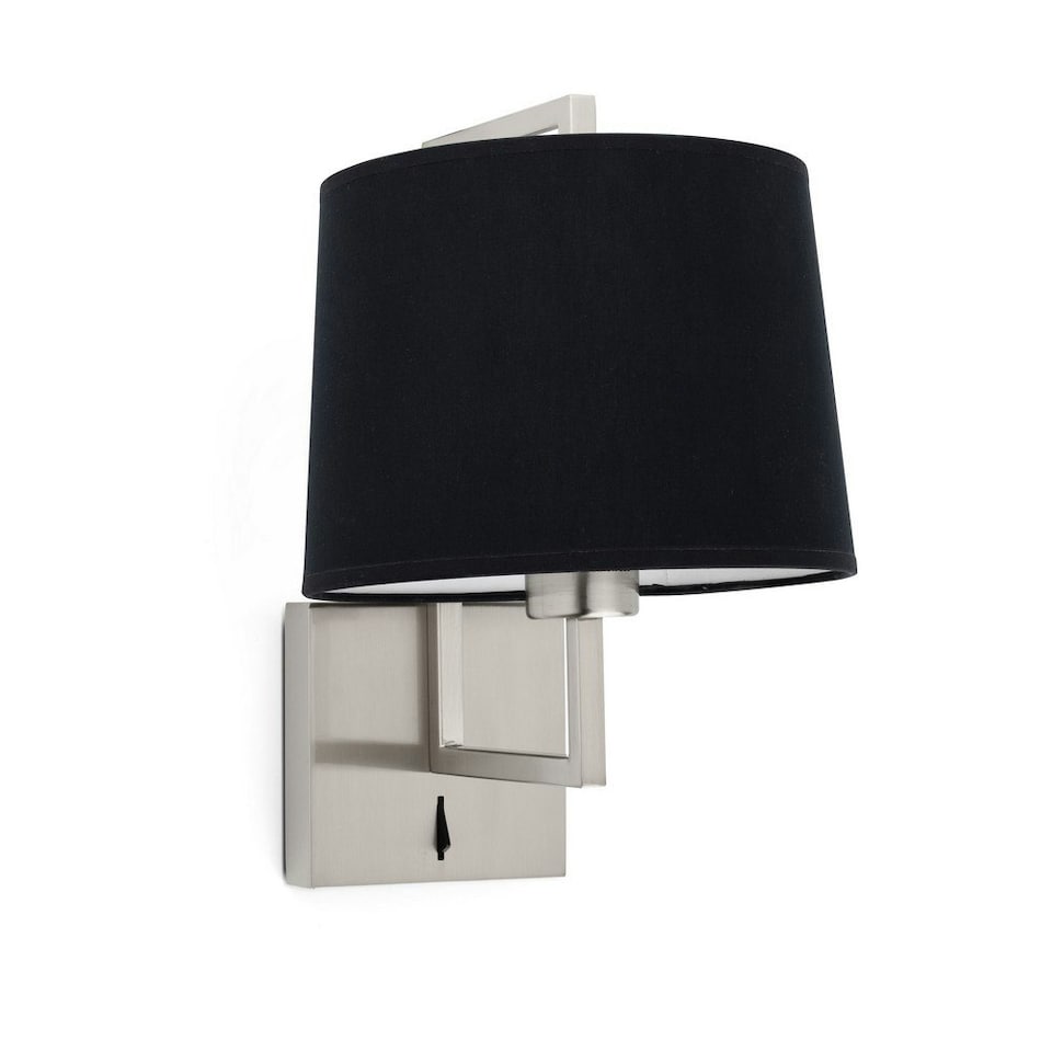 Frame Wall Light with Shade Nickel, E27