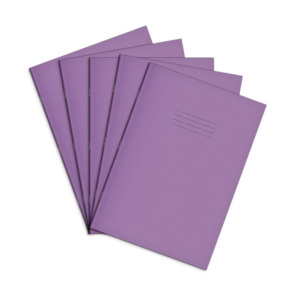image 1 of Rhino 80 Page Oversized Tinted Exercise Book Purple 13 x 9in 10 Pack