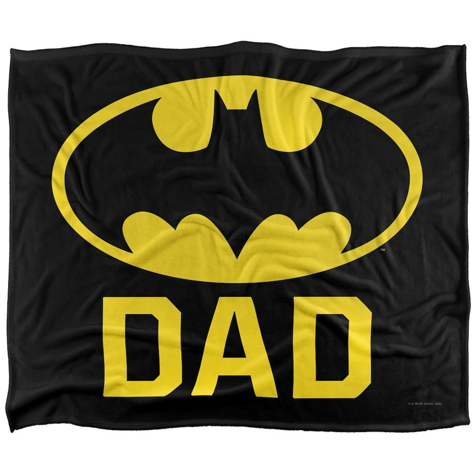 image 1 of Batman Dad Logo Blanket | Multi | Multicoloured | One Size | 1