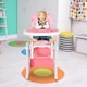 image 7 of HOMCOM 2-in-1 Convertible Baby High Chair Booster Seat w/ Removable Tray Pink