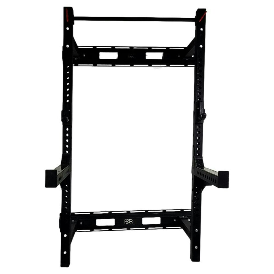 image 1 of Folding Wall Mounted Squat Rack with Spotters