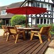 image 2 of Six Seater Circular Table Set with Cushions - W280 x D280 x H98 - Fully Assembled - Burgundy