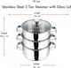 image 3 of Stainless Steel 3-Tier 18cm Casserole & Steamer Set