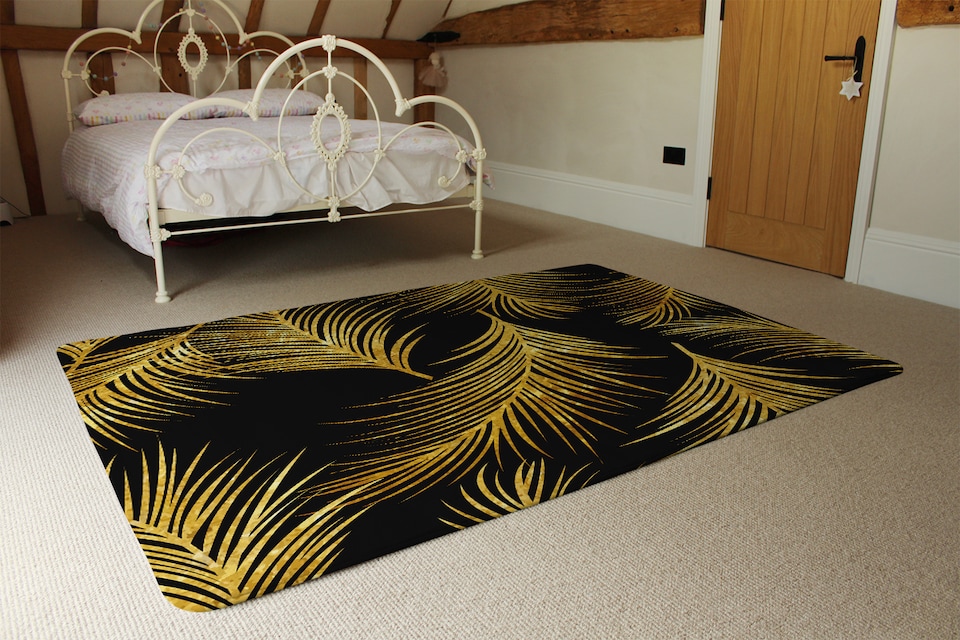 image 1 of Golden Tropical Rug | Multi