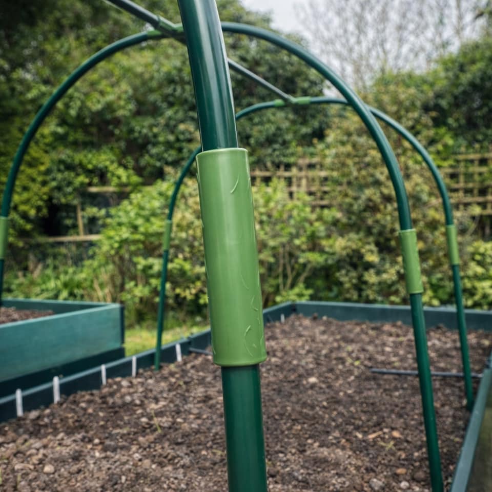 image 1 of GardenSkill Garden Vegs Grow Tunnel Polytunnel & Hoop House Grow Frame Kit 2m L x 1m W x 1m H