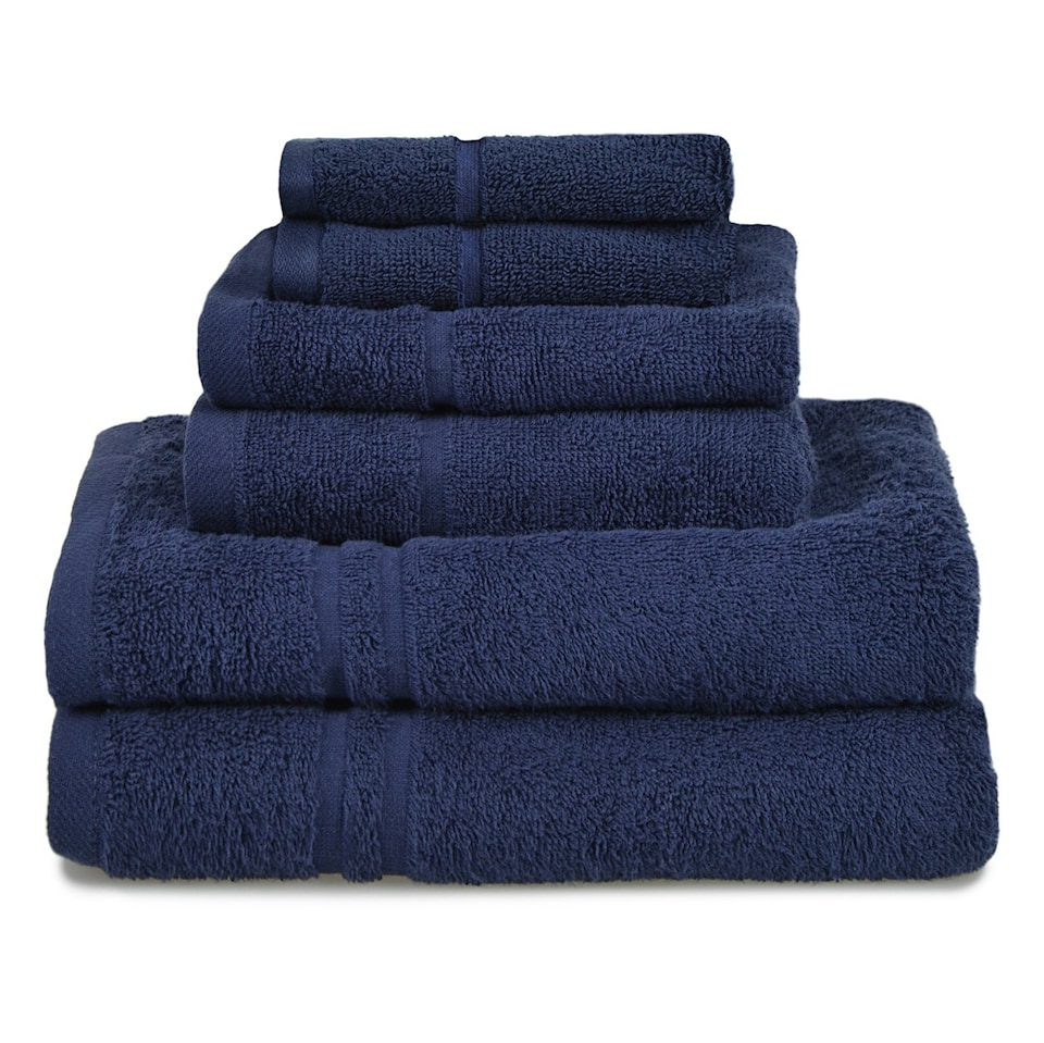 image 1 of Essentials 6 Pack Towel Set - Navy