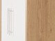 image 6 of Seville 2 Door 1 Drawer Wardrobe - L47 x W76 x H180 cm - White High Gloss/Light Oak Effect Veneer | White