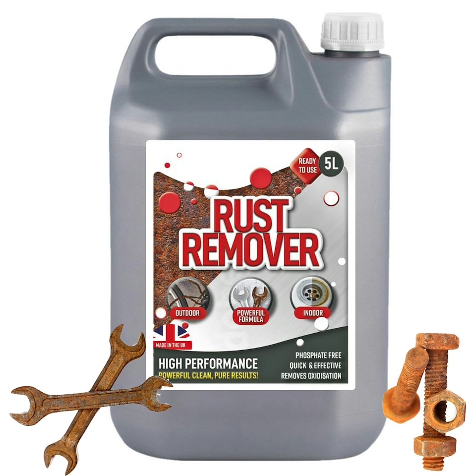 image 1 of 4 x 5 Litre Rust Remover Solution Ready To Use Removes Rust Back To Bare Metal
